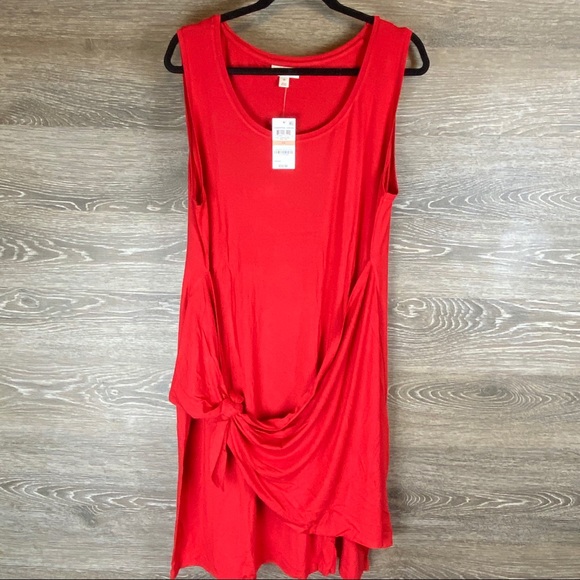 Style & Co. Dresses & Skirts - Style & Co Red Sleeveless Knot Front Dress NWT